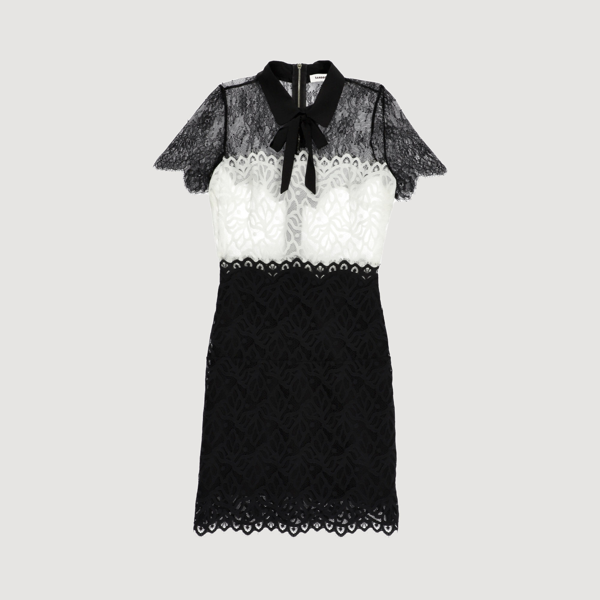 Two-tone lace dress - Dresses - Sandro ...